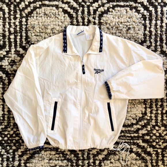 Reebok Jackets & Blazers - Vintage white & navy Reebok windbreaker size S
